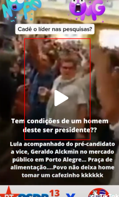 | Captura de tela do vídeo publicado no TikTok e verificado pelo Comprova