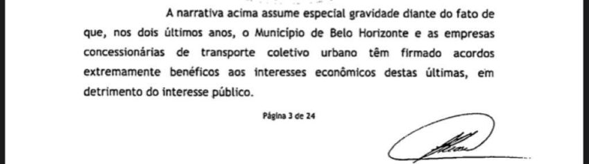 Trecho da denúncia contra Alexandre Kalil / Reprodução