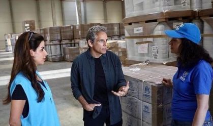 Ator Ben Stiller visita Ucrânia e pede apoio para refugiados