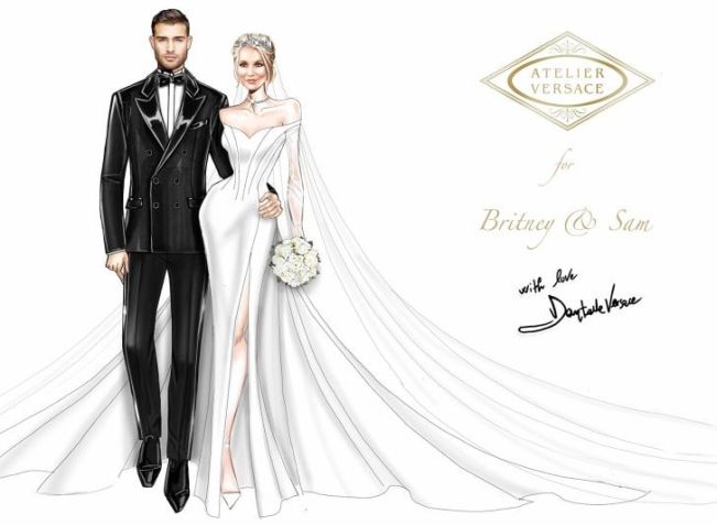 A Versace lançou esboços de seus designs personalizados. Crédito: Versace