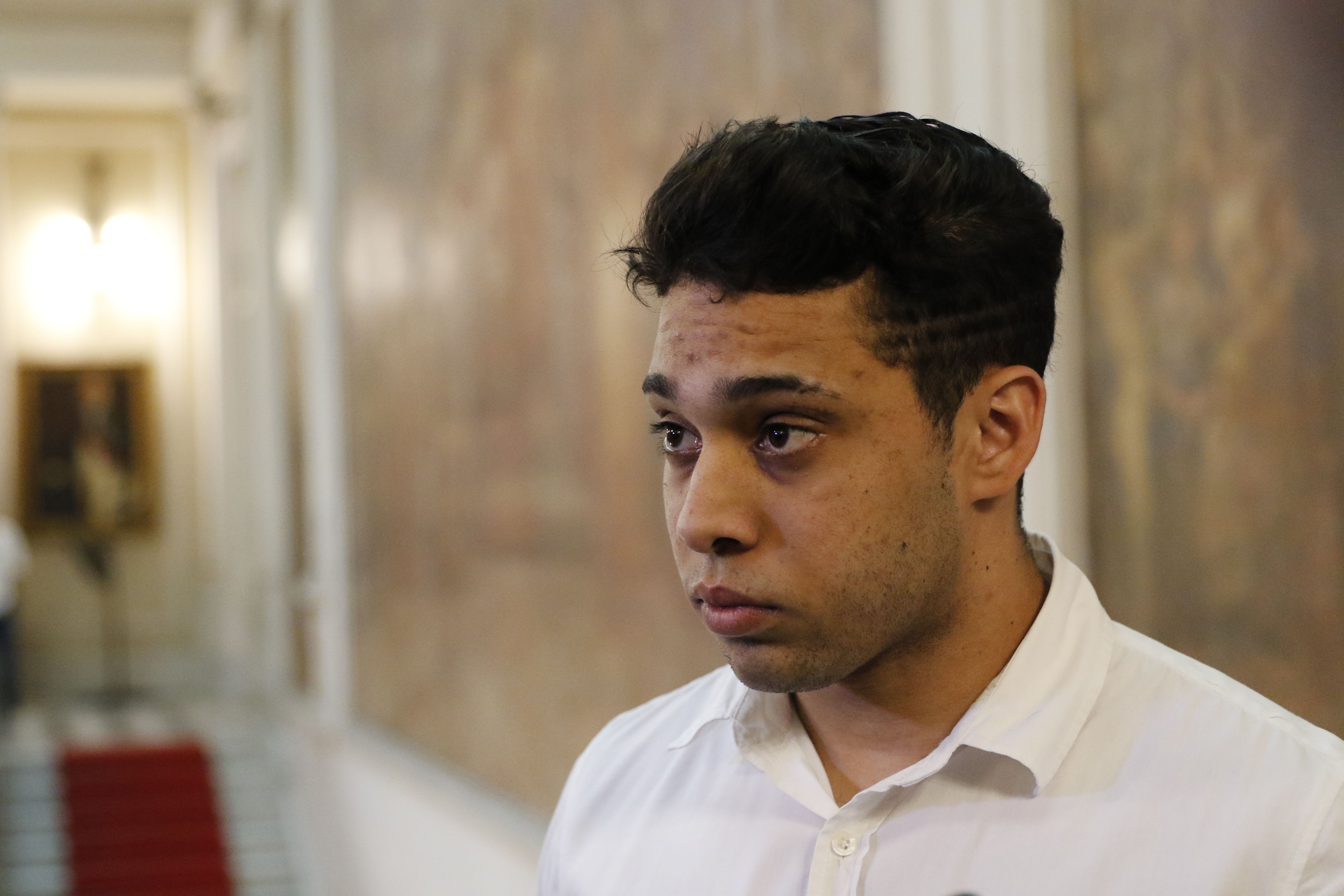 O vereador Gabriel Monteiro (PL) na Câmara Municipal do Rio durante o processo ético-disciplinar no Conselho de Ética e Decoro Parlamentar por suposta quebra de decoro.