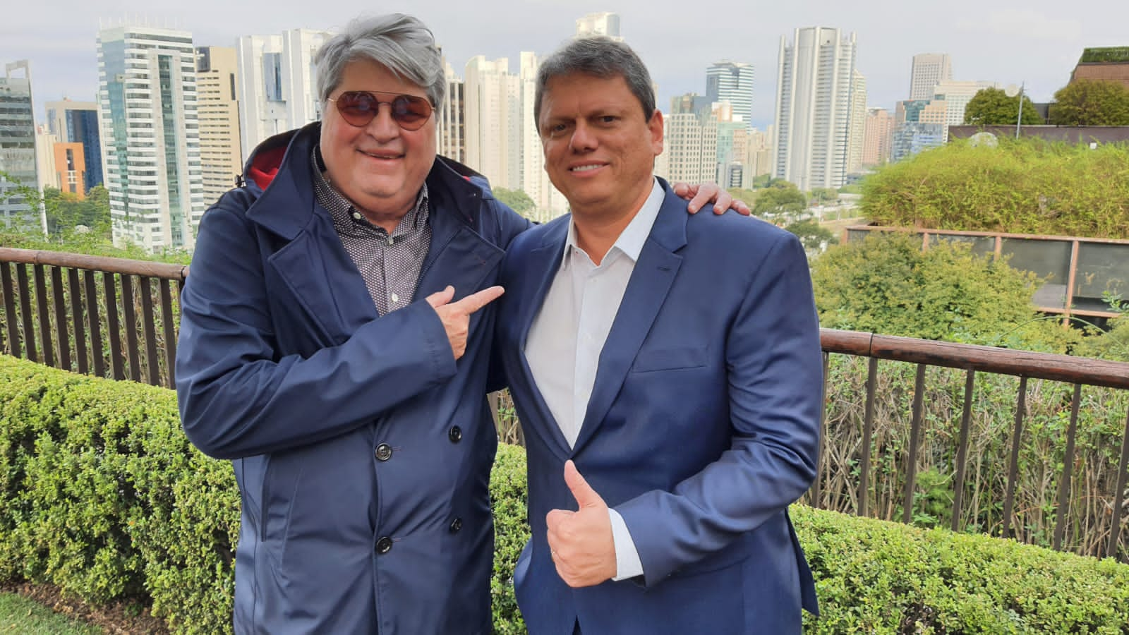 Datena e Tarcisio de Freitas em São Paulo