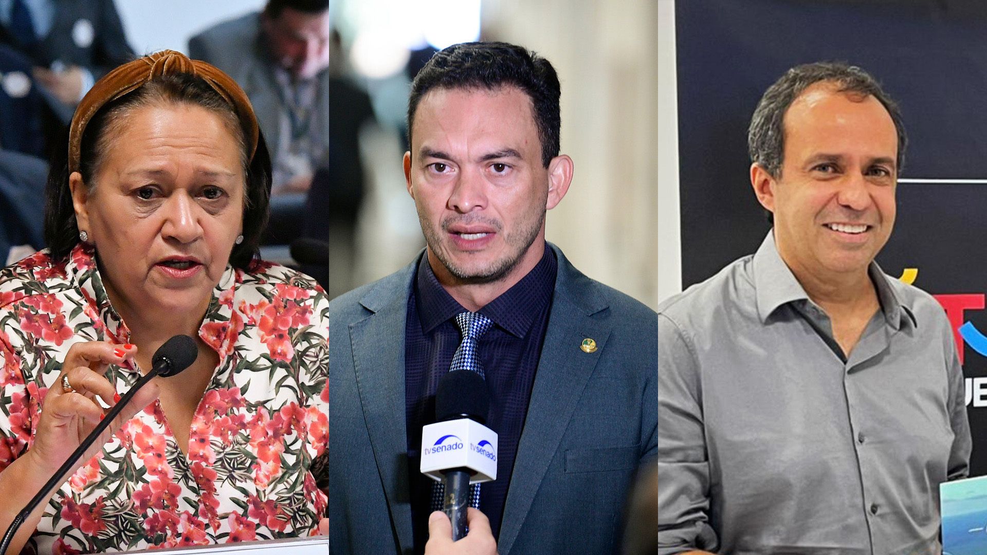 Montagem Fátima Bezerra, Styvenson Valentim, Fábio Dantas