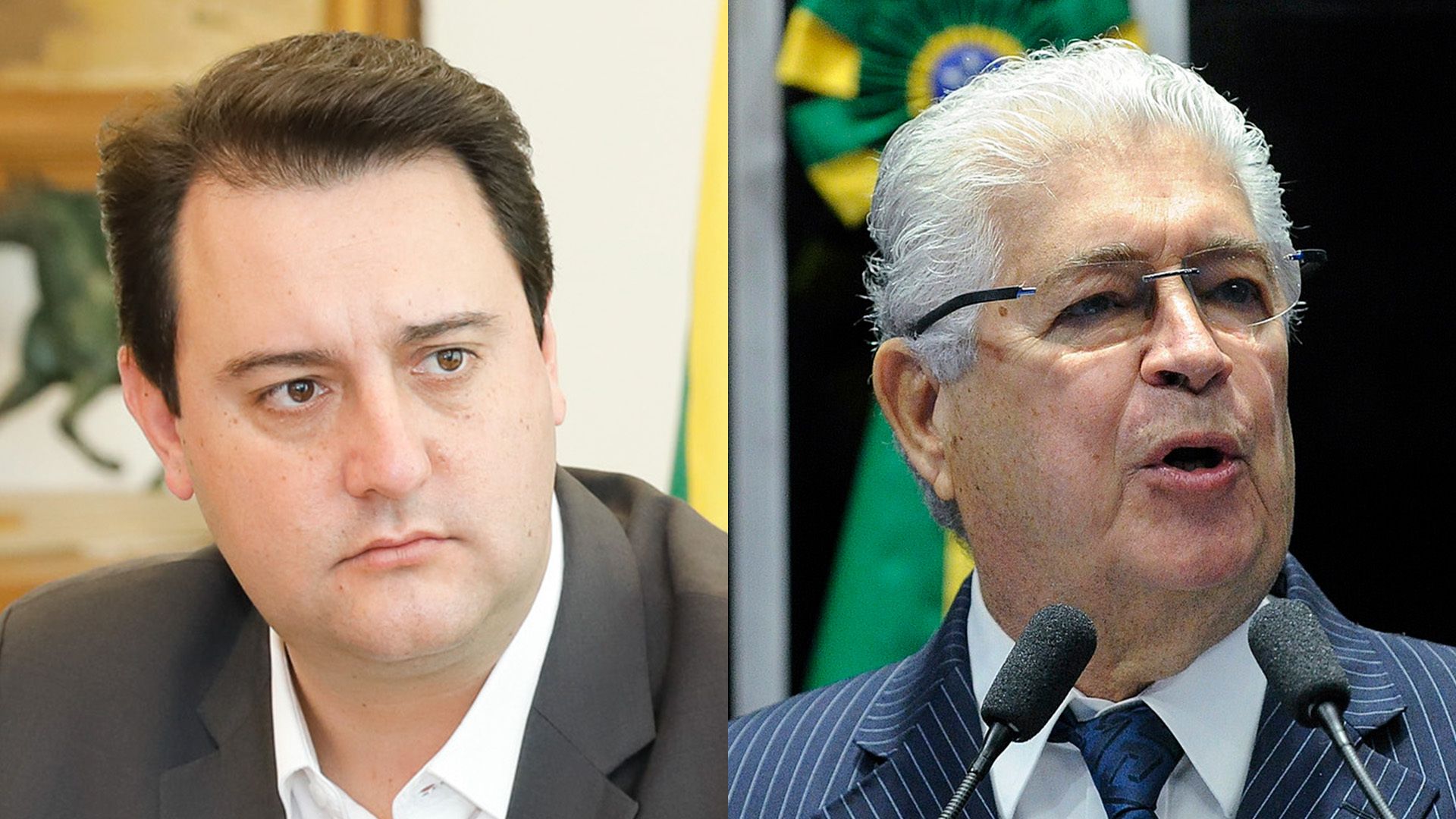 Montagem Ratinho Júnior e Requião