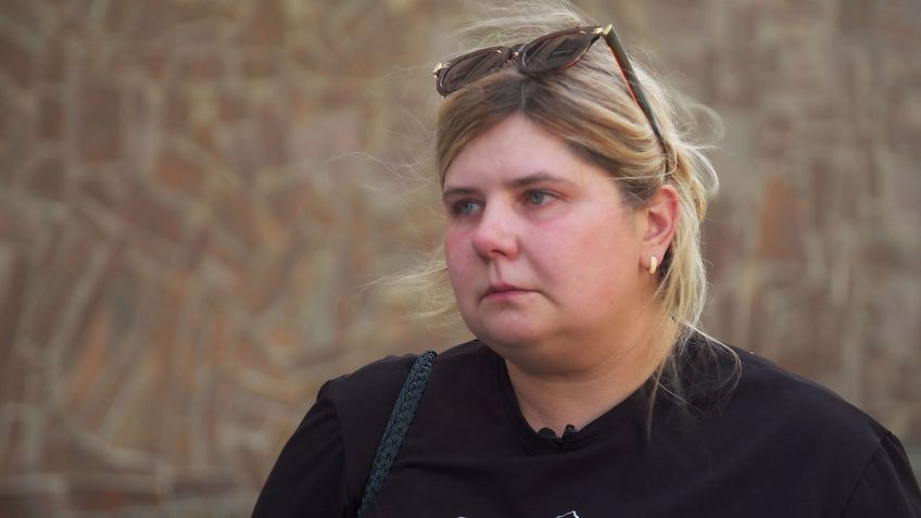 Olha Matsala, irmã do defensor ucraniano Daniil Safonov, que pode ter morrido na planta siderúrgica de Asovstal / Clayton Nagel/CNN