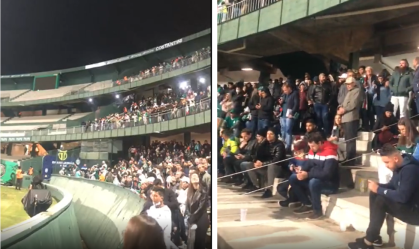 Torcida do Palmeiras é impedida de deixar estádio Couto Pereira, em Curitiba