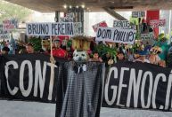 Indígenas pedem justiça por Dom e Bruno em protesto em São Paulo