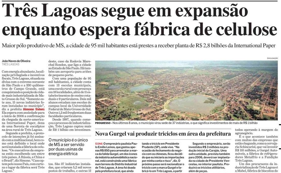 Reprodução/O Estado de São Paulo/20.nov.2005
