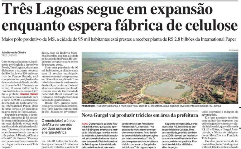 Reprodução/O Estado de São Paulo/20.nov.2005