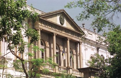 Fachada do Palácio Universitário da UFRJ (Universidade Federal do Rio de Janeiro), na Praia Vermelha, Urca, zona sul do Rio