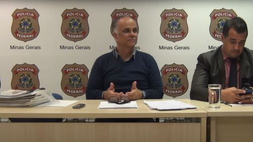 Marcos Valério, condenado nos processos dos mensalões do PSDB e do PT, durante depoimento à Polícia Federal