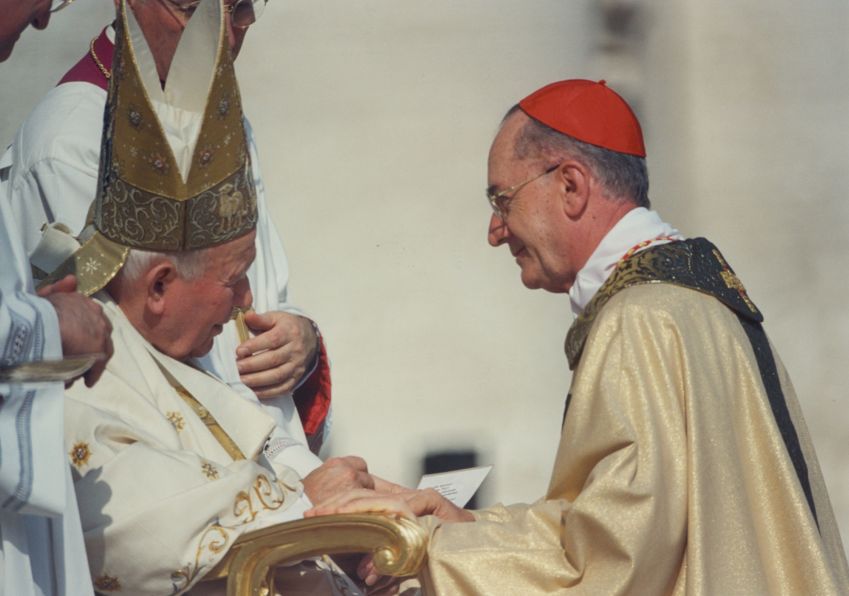 Encontro do papa João Paulo II e o cardeal Dom Cláudio Hummes / Divulgação/CNBB