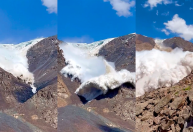 Vídeo mostra momento em que grupo é atingido por avalanche nas montanhas do Quirguistão