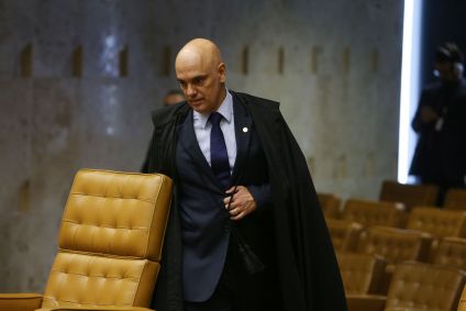 Ministro Alexandre de Moraes durante sessão do Supremo Tribunal Federal (STF)