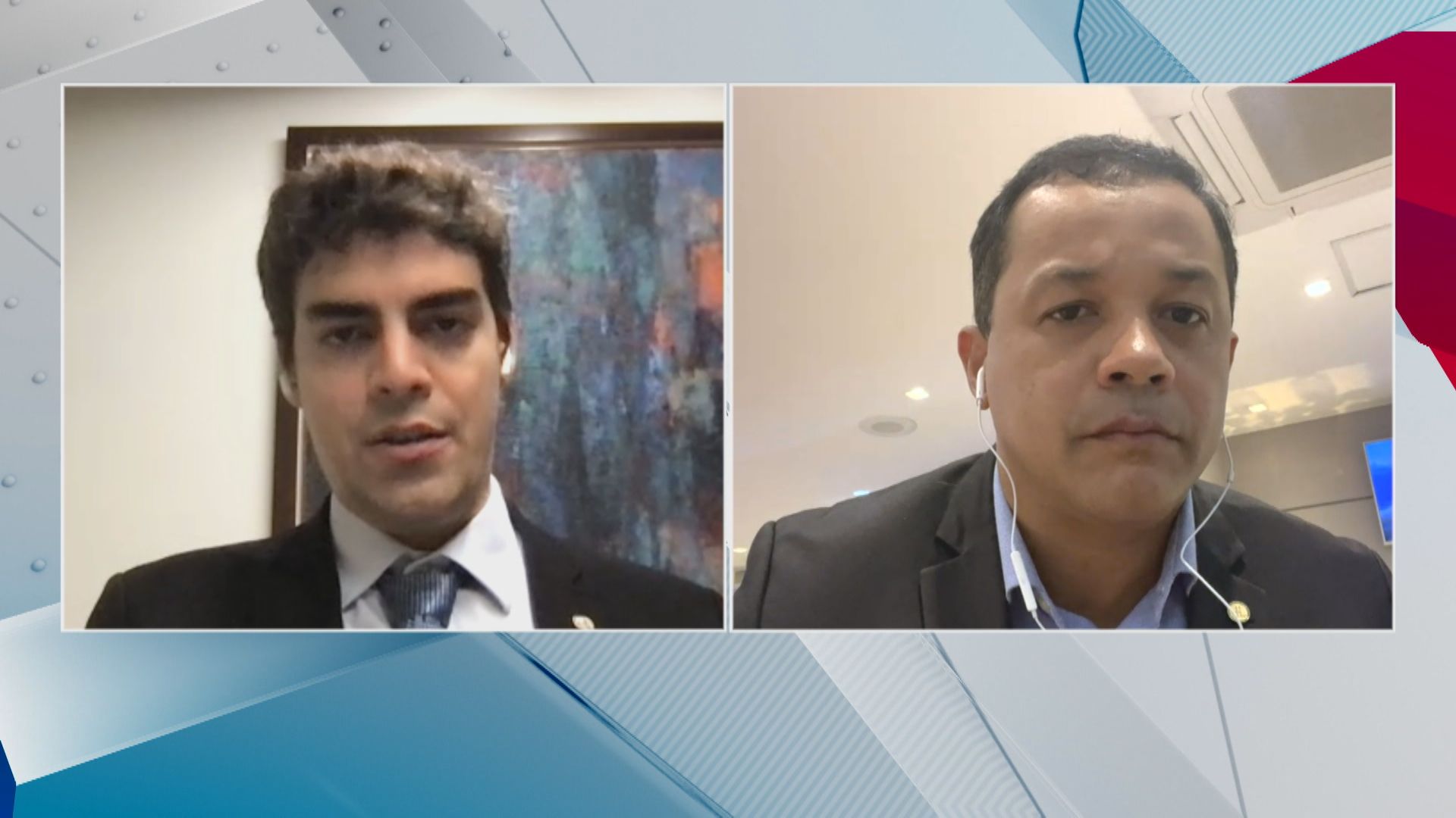 Deputados federais Tiago Mitraud (Novo-MG) e Delegado Pablo (União Brasil-AM)