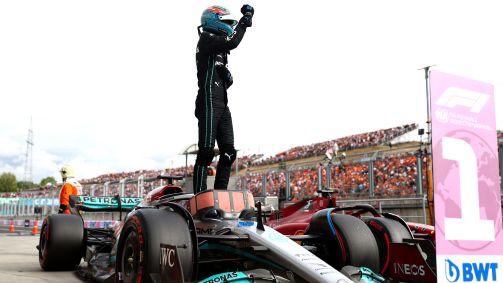 George Russell, da Mercedes, conquista a pole position para o GP da Hungria de Fórmula 1, a primeira de sua carreira