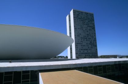 Visão geral do prédio da Câmara dos Deputados, em Brasília