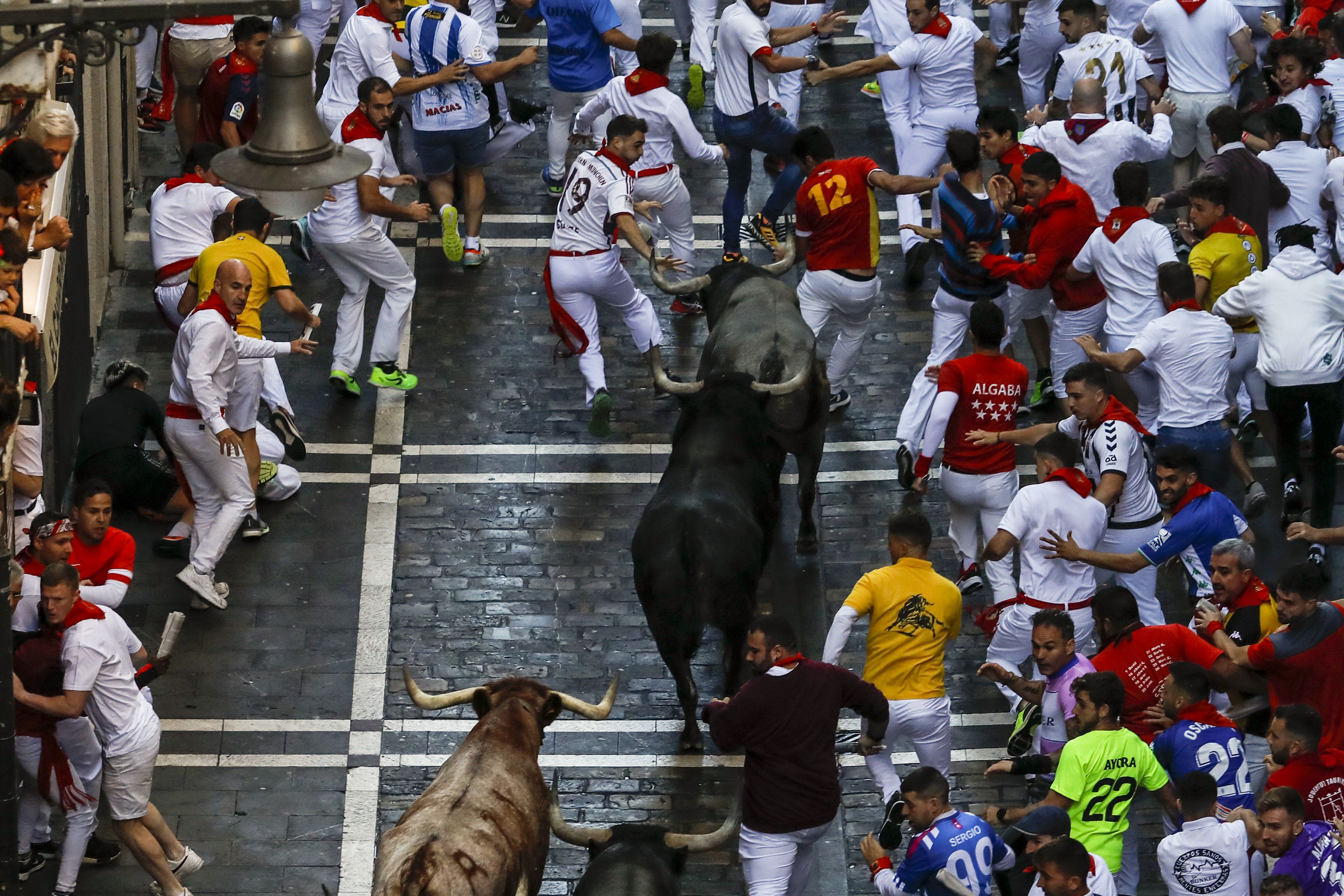 Corrida de touros da festa de São Firmino, na Espanha