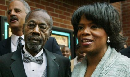 Oprah Winfrey Attends Premiere with Father