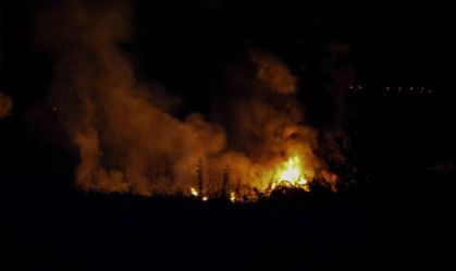 Incêndio queda avião