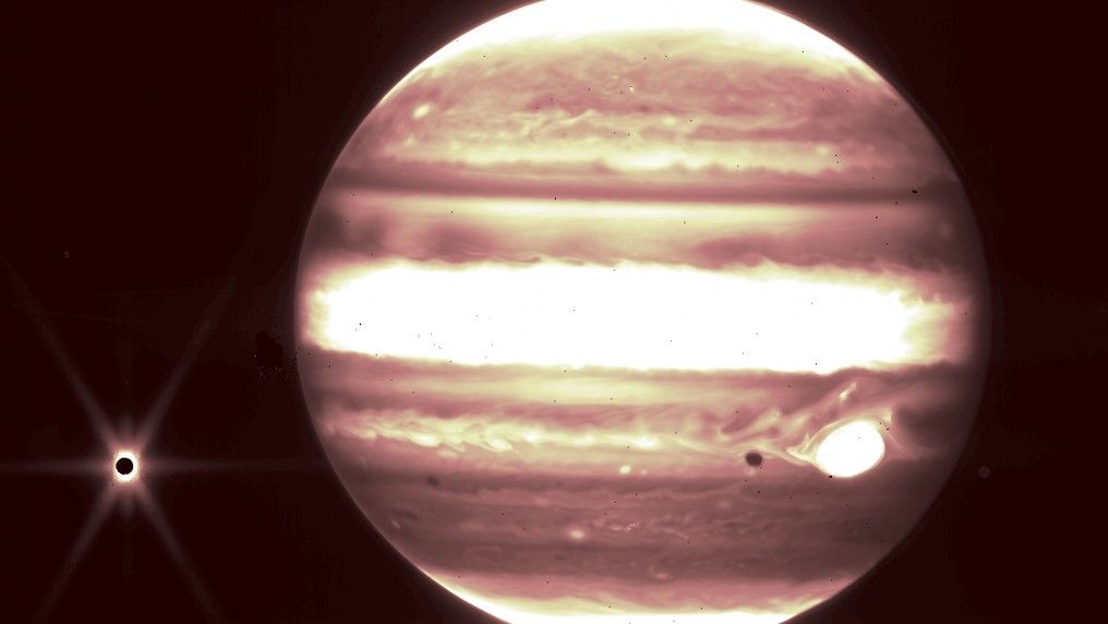 Nasa divulga imagens de Júpiter capturadas pelo telescópio James