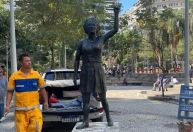 Estátua da ex-vereadora Marielle Franco é inaugurada nesta quarta-feira (27) no Rio