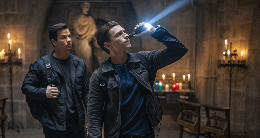 Mark Wahlberg e Tom Holland em "Uncharted: Fora do Mapa" / Divulgação/Columbia Pictures