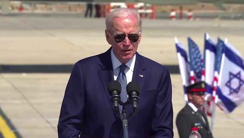 O presidente norte-americano, Joe Biden, chega a Israel para visita ao Oriente Médio
