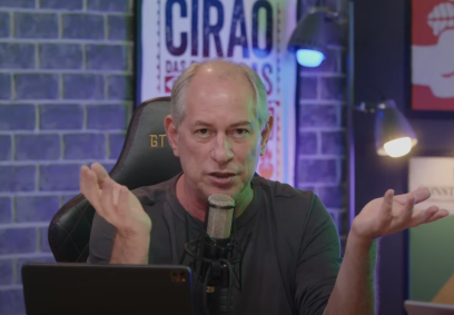 O pré-candidato do PDT à Presidência, Ciro Gomes, durante live em seu canal no YouTube