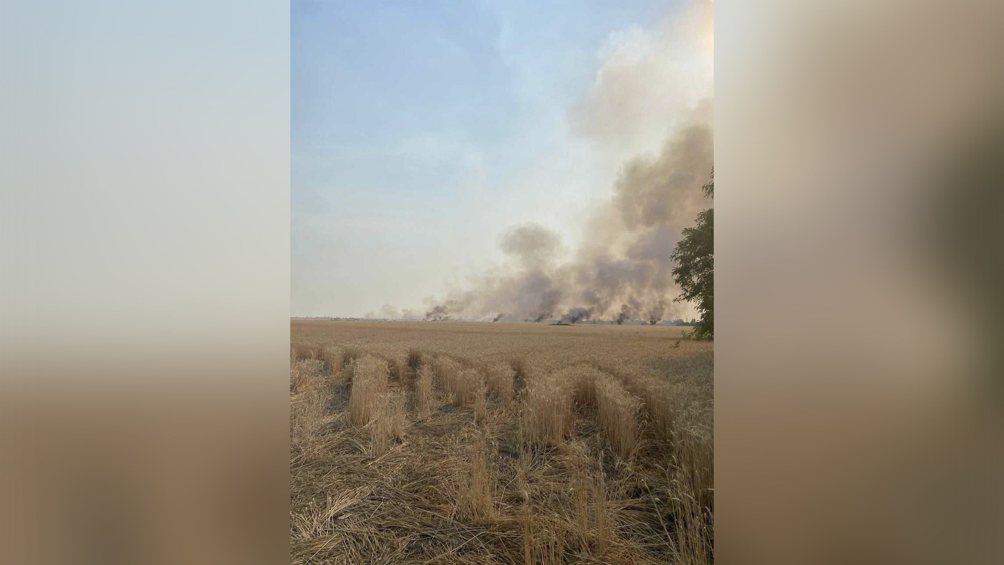Incêndio atinge fazenda de Pavlo Serhienko / Pavlo Serhienko/Acervo pessoal