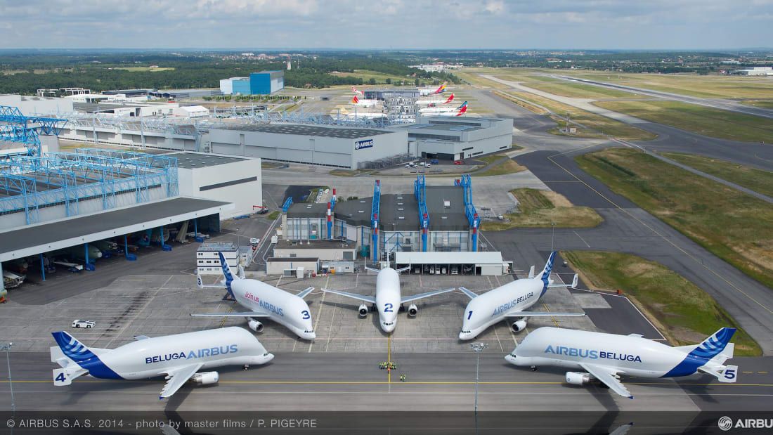 Frota avião Beluga ST da Airbus