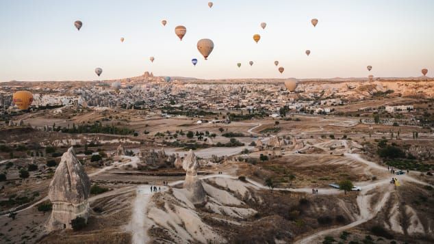 Turcich tirou inúmeras imagens, incluindo esta fotografia da Capadócia, na Turquia, para documentar sua jornada. / Reprodução/ CNN