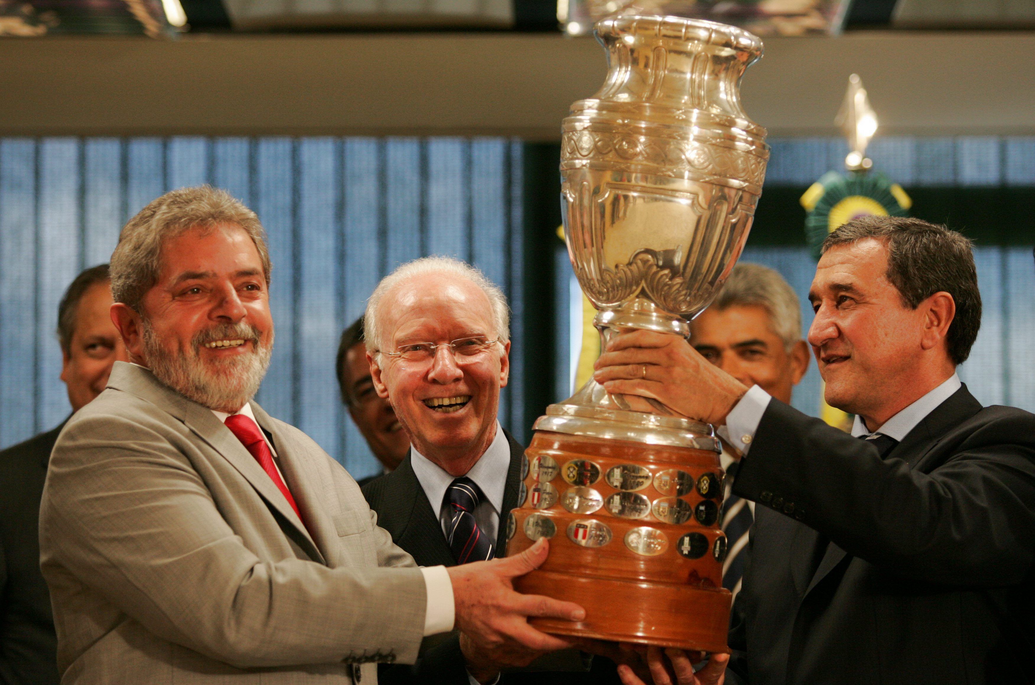 Lula com Zagallo e Parreira