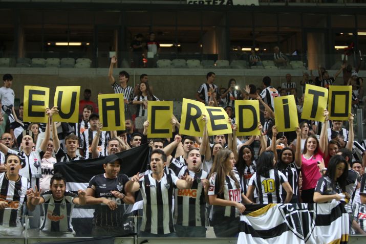 Pelas viradas épicas, grito de "eu acredito" ganhou força entre a torcida do Atlético-MG em 2014 / João Godinho/O Tempo/Estadão Conteúdo - 05.nov.2014