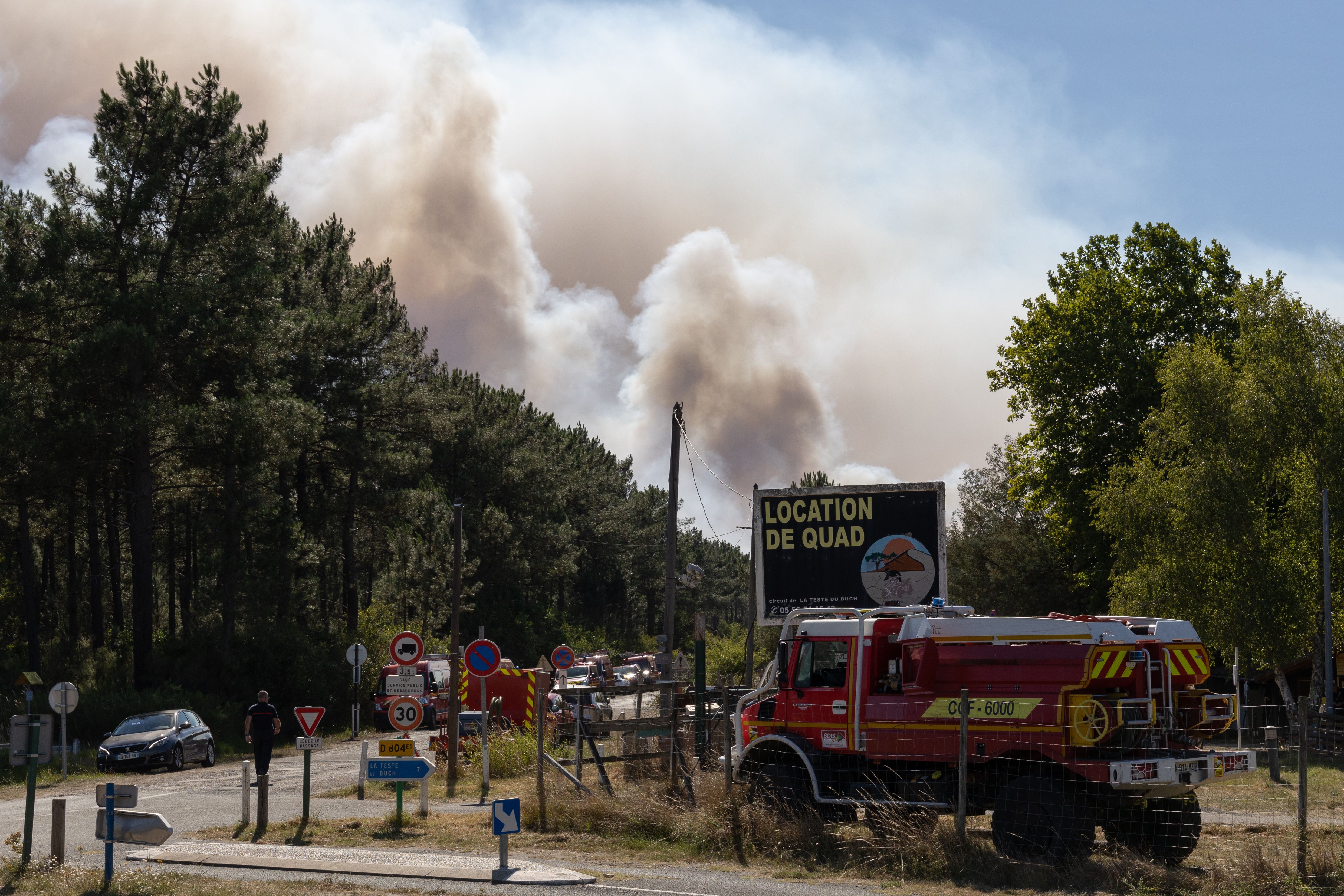 Desde 12 de julho, há um intenso incêndio florestal em Gironde, na França