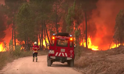 Onda de calor escaldante provoca incêndios florestais na Europa