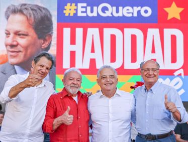 Haddad, Lula, Márcio França e Alckmin