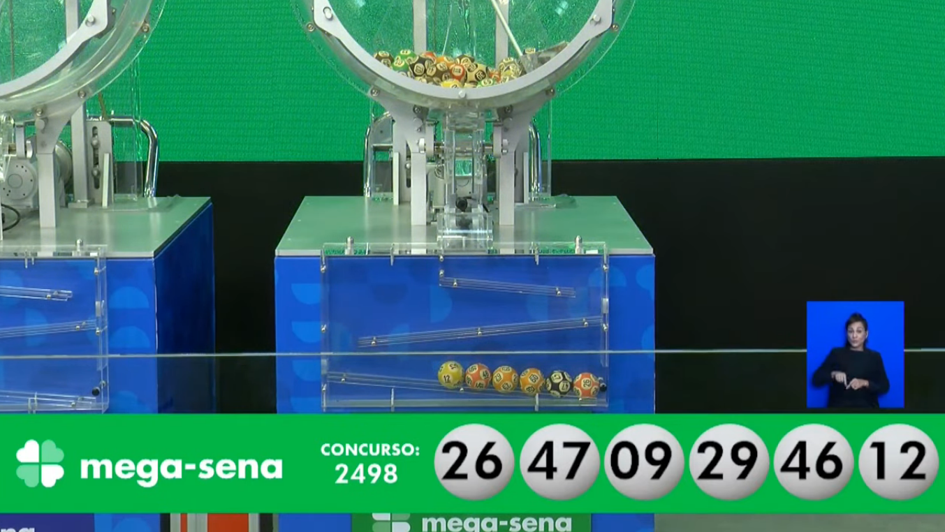 Concurso 2.498 da Mega-Sena / Reprodução / Caixa