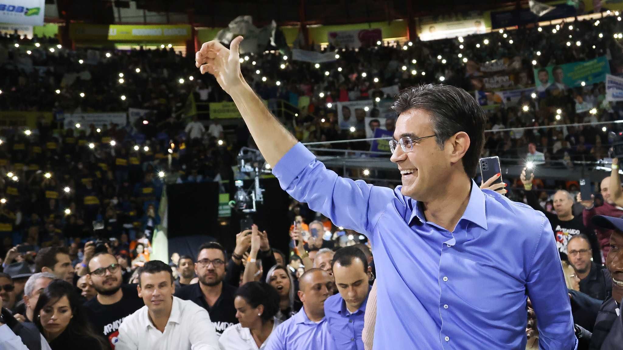O governador de São Paulo, Rodrigo Garcia, foi  confirmado pelo PSDB como candidato à reeleição durante convenção do PSDB no ginásio do Ibirapuera, na zona sul da capital paulista