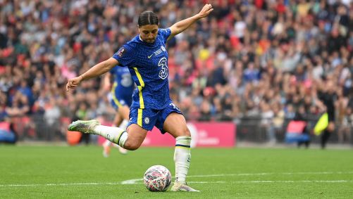 Sam Kerr jogando pelo Chelsea, em maio de 2022