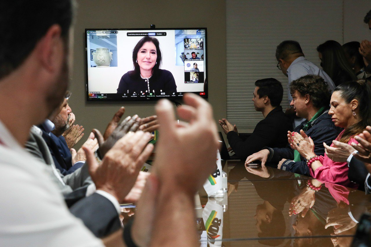 Simone Tebet na Convenção do MDB Nacional.