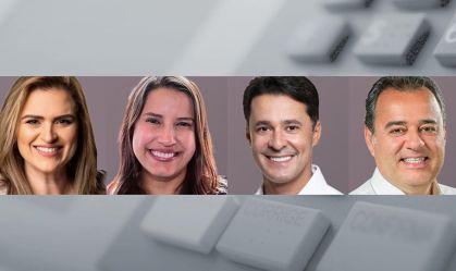 Marília Arraes (Solidariedade), Raquel Lyra (PSDB), Anderson Ferreira (PL) e Danilo Cabral (PSB), candidatos ao governo de Pernambuco