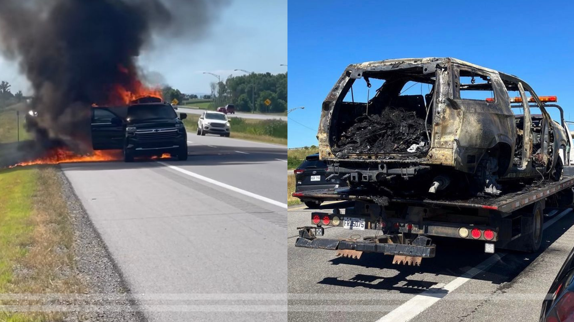Carro da banda The Offspring pega fogo no Canadá