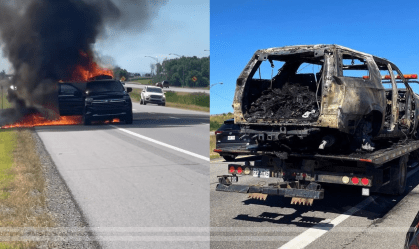 Carro da banda The Offspring pega fogo no Canadá