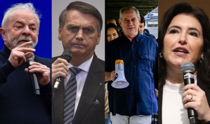 Lula, Bolsonaro, Ciro e Tebet cumpriram agendas neste sábado (20)