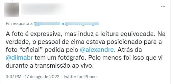 Lilia Schwarcz, Orlando Silva e Kleber Mendonça Filho foram procurados pela equipe do Comprova, mas não houve retorno até o fechamento da verificação.