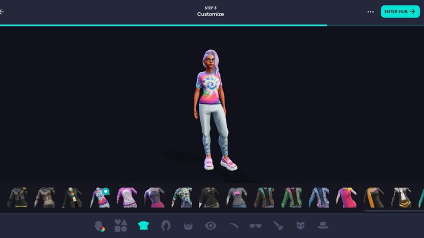 O processo de criação de avatar personalizado no Ready Player Me. / Ready Player Me.