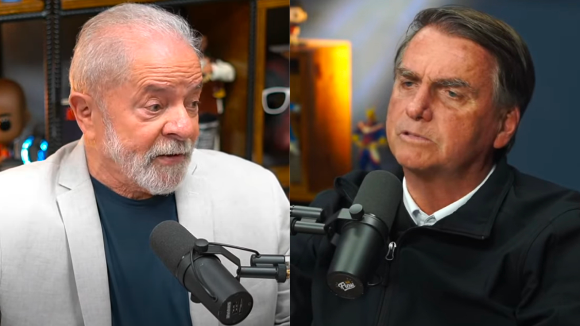 Lula-bolsonaro em podcasts