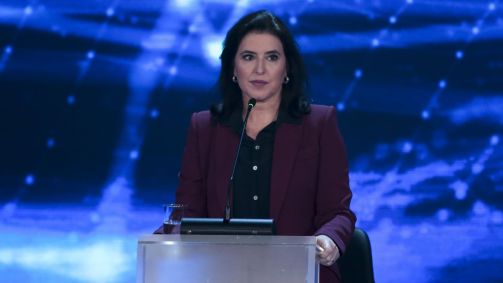 Simone Tebet (MDB) no debate da Band