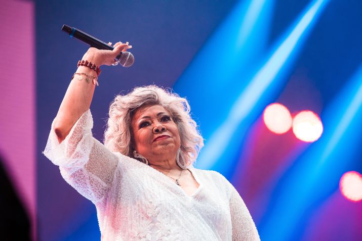 Alcione em apresentação no Rock in Rio de 2019. / Getty Images